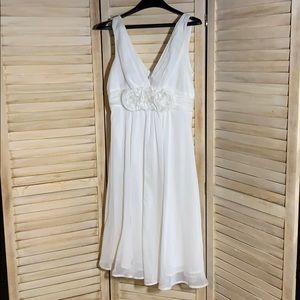 Adrianna Papell white formal dress